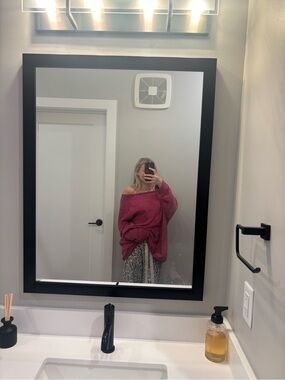 Urban Outfitters Oversized Off-Shoulder Sweater in Berry Pink